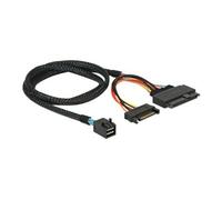 Delock - Câble interne SAS - SFF-8643 (M) pour alimentation SATA, U.2 (SFF-8639) - 75 cm - noir