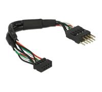 Câble interne USB 2.0 - DeLOCK - 10 broches (F) vers 10 broches (M) - 12 m - Noir