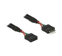 DELOCK 83873 - Rallonge USB, connecteur à broches mâle/femelle 10 broches 25 cm