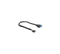 - Câble interne USB - embase USB à 9 broches (F) pour tête 19 broches USB 3.0 (M) - 30 cm - noir