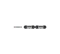 - Câble interne USB vers externe - embase USB 2.0 à 8 broches (F) pour USB (F) - 25 cm - noir