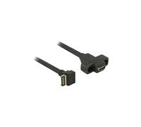 Delock - Câble interne USB vers externe - tête 20 broches USB 3.0 (M) incliné pour USB-C (F) rackable sur panneau - 45 cm
