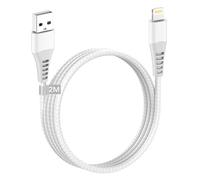 Câble iPhone 2M, [Certifiés MFi] Câble Chargeur iPhone 2M Long Câble Lightning USB Nylon Tressé Cordon iPhone Fil Chargeur iPhone Cable Chargeur Rapide pour iPhone 14/13/12/11/XS MAX/XR/X/8/7/6s/5/SE