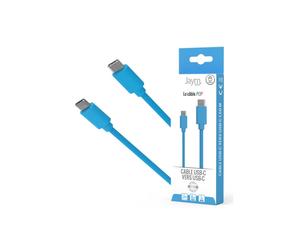 Câble iPhone / Galaxy / Google - USB-C vers USB-C - PD (60W) - 1,5 mètres - Bleu - Jaym