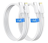 Cable iPhone USB C 1M Lot de 2 Câble USB C vers Lightning Certifié MFi chargeur i-phone Original Ultra Résistant cable iphone charge rapide pour apple iPhone 14 13 12 11 Pro Max/Mini/X/XS/XR/8/7/6/iPa