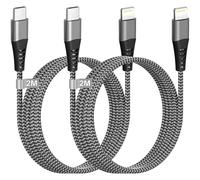 Câble Iphone Usb C 2M/Lot De 2[Certifié Apple Mfi], Cable Usb C Vers Lightning Cable Chargeur Iphone Charge Rapide Nylon Cable Lightning Usb C Cordon Fil Pour Iphone 14 13 12 11 Pro Max/Mini/Xs/8/Se