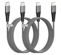 Câble iPhone USB C 2M/Lot de 2[Certifié Apple MFi], Cable USB C vers Lightning Cable Chargeur iPhone Charge Rapide Nylon Cable Lightning Usb C Cordon Fil pour iPhone 14 13 12 11 Pro Max/Mini/XS/8/SE