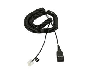 Câble Jabra 8800-01-94 pour Open Stage series, spiralé 0.5m (étendu 2m), connecteurs RJ45/QD, noir, compatible Siemens