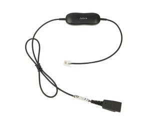 Câble Jabra GN1216 pour Avaya one-X, connecteurs QD vers RJ-9, contrôle du volume microphone, support du son large bande, Bluetooth, noir.