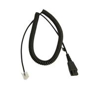 Câble Jabra QD vers RJ-45 spiralé 0.5m (2m enroulé) pour casque BIZ 2400 - Référence 8800-01-89 - Compatible téléphones fixes avec câblage équilibré