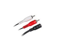 Câble Jack 3,5 mm femelle / 2 RCA mâle