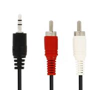 Câble Jack 3.5mm vers RCA Stéréo Adaptateur audio Amplification Smartphone Noir