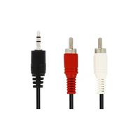 Câble Jack 3.5mm vers RCA Stéréo Adaptateur audio Amplification Smartphone Noir