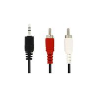 Câble Jack 3.5mm vers RCA Stéréo Adaptateur audio Amplification Smartphone Noir