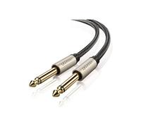 UGREEN Câble Stéréo 6.35mm vers 6.35mm Mono Mâle Mâle Câble TRS Jack 6.35 en Nylon Tressé Compatible avec Guitare Ampli Piano Électrique Basse Table de Mixage Enceinte Home Studio Clavier 1M