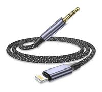 Câble Jack Adaptateur iPhone pour Autoradio 1M, [Certifié MFi] Prise Jack Câble 3,5 mm avec Connecteur Lightning Nylon Auxiliaire, Adaptateur Cable Audio HiFi pour iPhone 14/13/12/11 Pro/10/8/XS/XR/SE