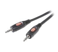 Câble jack audio [1 fiche jack 3.5 mm / 1 fiche jack 3.5 mm] SpeaKa Professional noir, 5 m SpeaKa Professional SP-7870376 [1x Jack mâle 3.5 mm - 1x Jack mâle