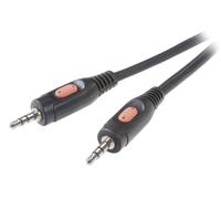 Câble jack audio [1 fiche jack 3.5 mm / 1 fiche jack 3.5 mm] SpeaKa Professional noir, 5 m SpeaKa Professional SP-7870376 [1x