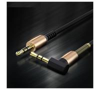 Cable Jack/Jack Accordéon pour Smartphone Voiture Musique Audio Double Jack Male 3.5 mm Universel OR