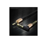 Cable Jack/Jack Accordeon pour Smartphone Voiture Musique Audio Double Jack Male 3.5 mm Universel OR