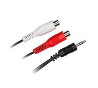 Câble Jack male - D2DIFFUSION - 2 RCA femelle - Longueur 0,20 m - Câbles audio - Adaptateur