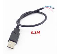 Câble Jack Mâle Micro Usb 0.3, 4 Broches, 5v, 2.0 M/1m/2m, 4 Fils, Adaptateur D'Alimentation De Données, Câble D'Extension De Charge, Cordon Connecteur Diy