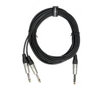 Câble Jack Male Stéréo / 2 Jack Mâle - 6 m - AC32