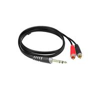 Câble adaptateur Jack 6.35mm mâle / 2x RCA mâle 3m KLOTZ