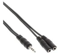 Câble jack y, inline®, 3,5mm jack à 2x 3,5mm jack femelle, stéréo, 1m G