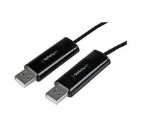 StarTech.com Câble KM USB 2.0 avec transfert de données - Commutateur USB clavier souris pour PC et Mac - Switch KM à 2 ports - Adaptateur de connexion directe - USB 2.0 - USB 2.0 - noir