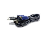 Câble KVM Trendnet TK-CU06 1.8m USB 1.1 Type A vers VGA/SVGA Noir, Longueur 1.8 mètre, Poids 207g, Code SH 84733080