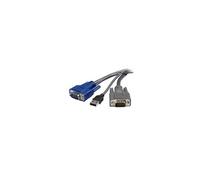 Startech.com cable kvm ultrafin 2 en 1 usb vga - 1,8 m - câble clavier