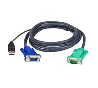 Câble KVM USB Aten 5 m, connecteurs PC : HDB et USB, console : 3 en 1 SPHD (clav
