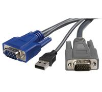 Câble KVM USB Et VGA Ultra Fin 2 En 1, 1,8 M - SVUSBVGA6