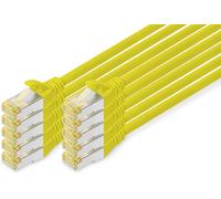 Câble Lan Cat 6A 2M 10 Pièces - Rj45 Câble Réseau - S/Ftp Blindé - Compatible Cat-6 & Cat-7 - Jaune[CAB9167260]