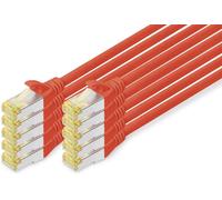 Câble Lan Cat 6A 2M 10 Pièces - Rj45 Câble Réseau - S/Ftp Blindé - Compatible Cat-6 & Cat-7 - Rouge[CAB9167258]