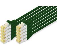 Câble Lan Cat 6A - 3M 10 Pièces - Rj45 Câble Réseau - S/Ftp Blindé - Compatible Cat-6 & Cat-7 - Vert[CAB9167262]