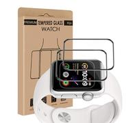 Cable Leader 2 Pack Verre Trempé pour Apple Watch Series 4/5/6/SE/SE2/SE3 40mm, Tactile sensible Protection écran, Anti-Taches, TPU Anti Rayures, HD Claire Sans Bulle Apple Watch 40mm Vitre Protection
