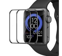 Cable Leader Lot de 2 films de protection d'écran en verre trempé pour Apple Watch Series 4/5/6/SE 44 mm, HD, anti-rayures, sans bulles, pour Apple Watch 6 44 mm, couverture complète, ultra résistant