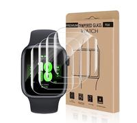 Cable Leader Lot de 4 films de protection d'écran en verre blindé pour Apple Watch Series 7/8/9 (41 mm), verre de protection anti-rayures en TPU souple, sans bulles, toucher sensible, film de