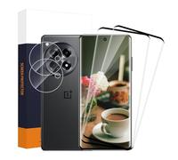 Cable Leader Verre Trempé pour Oneplus 12 5G, 2+2 pièces Caméra Protecteur+9H Dureté vitre protection, sans bulles, 3D Couverture Totale, Haute Sensibilité, Grande clarté Oneplus 12 protection écran