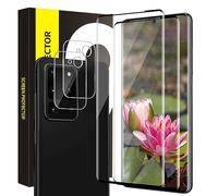 Cable Leader Verre Trempé pour Samsung Galaxy S20 Ultra 5G, 2 pièces vitre protection+2 Caméra Arrière Protecteur, 3D Couverture Complète, 9H Dureté, Grande clarté Samsung S20 Ultra protection écran