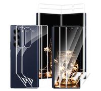 Cable Leader Verre Trempé pour Samsung Galaxy Z Fold 6 5G, 2+2 Pièces Soft TPU Anti Rayures Protection écran+Film Arrière, Tactile sensible, Sans Bulles, HD Claire Samsung Z Fold 6 5G Vitre Protection