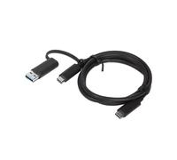 Câble Lenovo 4X90U90618 USB 3.2 Gen 1 (3.1 Gen 1) 1m USB-A/USB-C vers USB-C Noir, Connecteurs Mâles, Conditionnement Sac