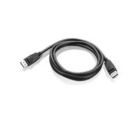 Câble Lenovo DisplayPort 1.2 M/M 1.8m Noir - Résolution 4K (3840x2160) - Bande passante 21.6 Gbit/s - Connecteurs verrouillables - Réf: 0A36537