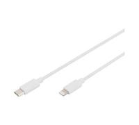 - Câble Lightning - 24 pin USB-C mâle pour Lightning mâle - 2 m - double blindage - blanc - Alimentation USB (18 W), support pour Power Delivery 2,0