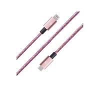 Câble Tissé USB C/Lightning 3A 2m PD 60W Rose Bigben