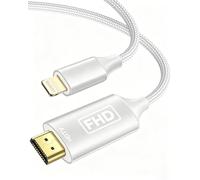 Câble Lightning à HDMI 2M Apple MFi certifié, Adaptateur AV numérique 1080P pour iPhone, Convertisseur d'écran de synchronisation Audio vidéo, Compatible pour iPhone 14 12 11 XS XR X