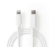 - Câble Lightning - Lightning mâle pour 24 pin USB-C mâle - 2 m - blanc - rond, USB Power Delivery (3A, 60W)