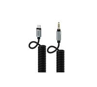 Câble Lightning => Jack 3,52mm 3 pôles Spiralé MFI 2,00m CA-071